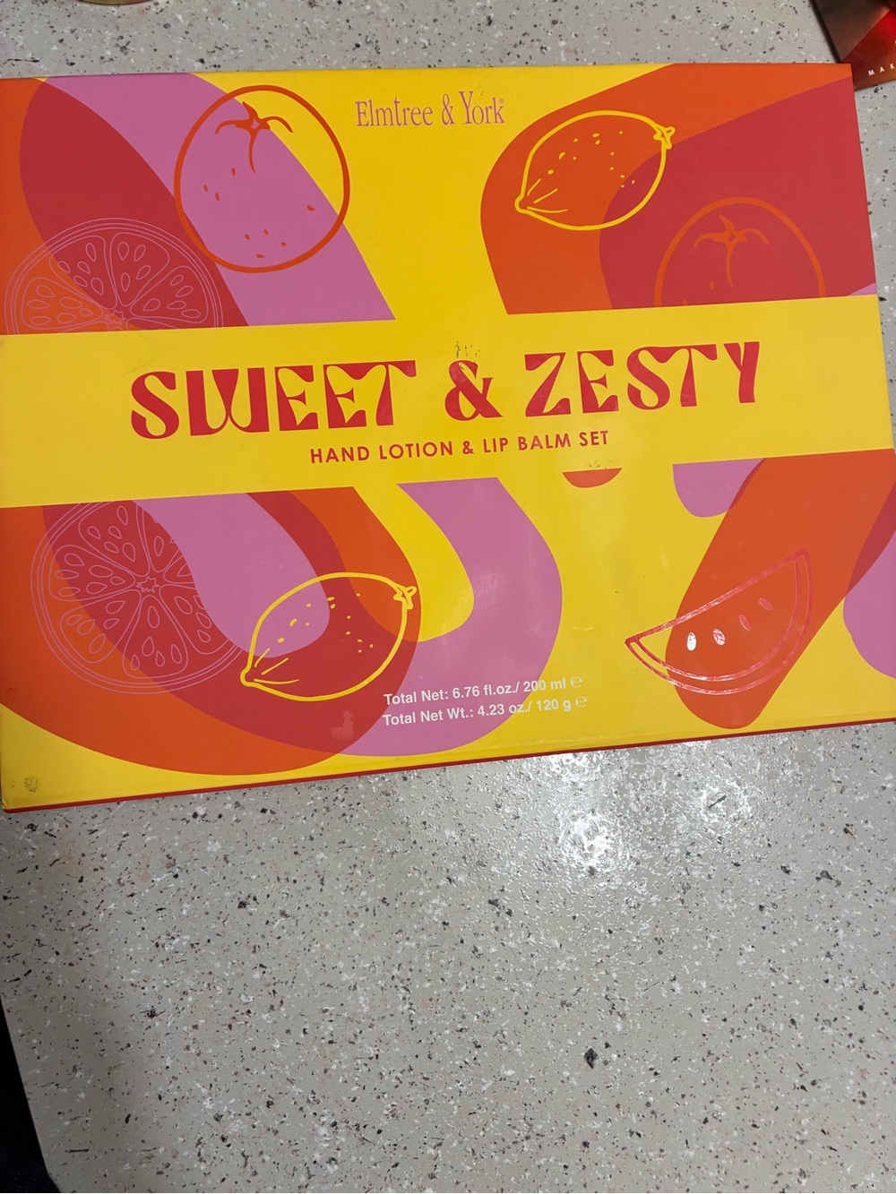 Sweet & Zesty Hand Lotion & Lip Balm Set - Yellow